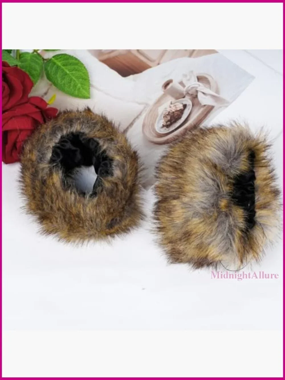 Faux Fur Arm Warmers for Women Party Costume Accessory
